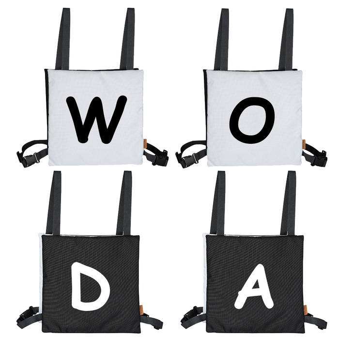 Gra słowna poduszki Literki zespołowa weselna zestaw 4 szt.