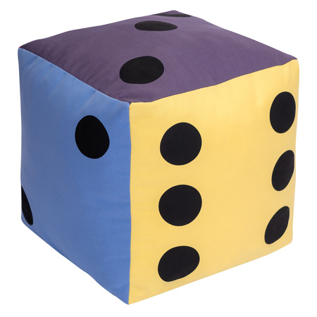 Kostka edukacyjna 10 cm - Kropki Pastelowa