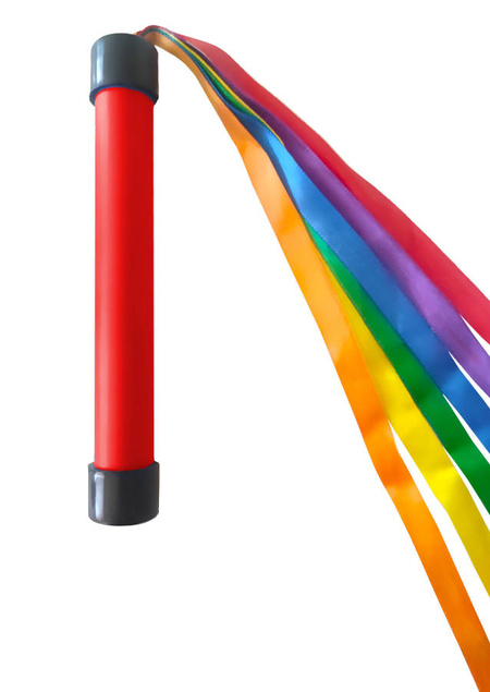 RÓŻDŻKA gimnastyczna ze wstążkami 6 szt.