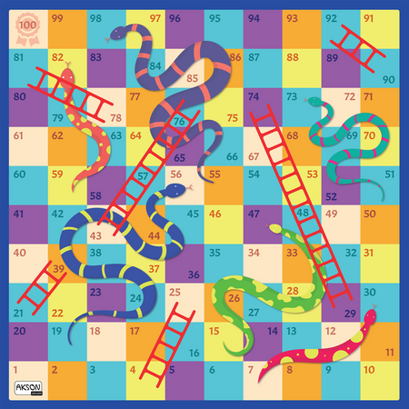 Mata Animacyjna XL Gra planszowa Węże i drabiny AKSON - OUTLET - dziurka w macie