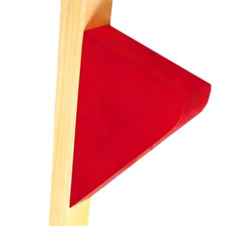 Szczudła drewniane cyrkowe dwustopniowe podwójne CZERWONO NIEBIESKIE 170 cm dla dzieci i dorosłych