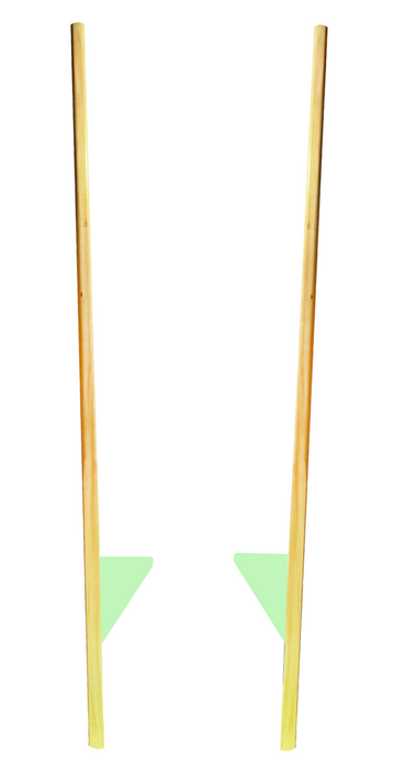 Szczudła drewniane cyrkowe duże pastelowe LIMONKOWE 170 cm dla dzieci i dorosłych