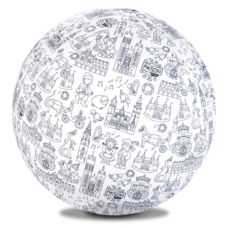 Piłka Balonowa do kolorowania XXL Akson seria miasta: KRAKÓW