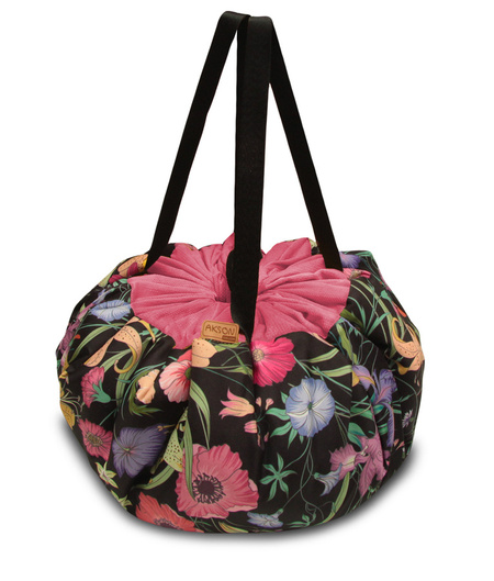 Worek mięciutka mata na zabawki 3w1 wzór KWIATY