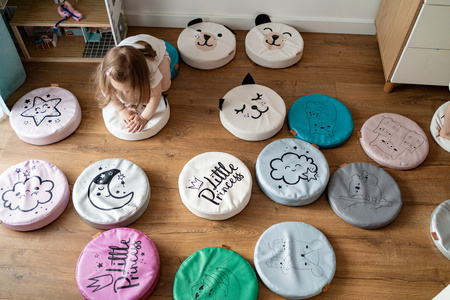 Poduszki ekoskóra LITTLE PRINCESS zestaw 3 szt. 6 cm AKSON