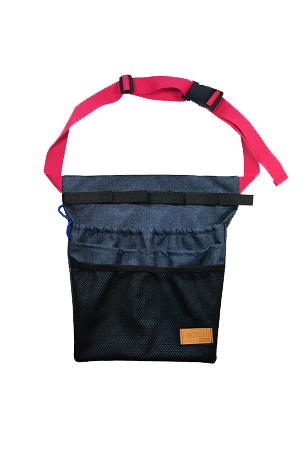 Organizer animatora mały granatowy z różowym paskiem