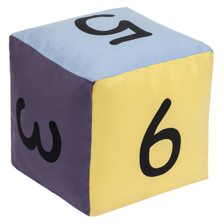 Kostka edukacyjna pastelowa 10 cm Cyfry