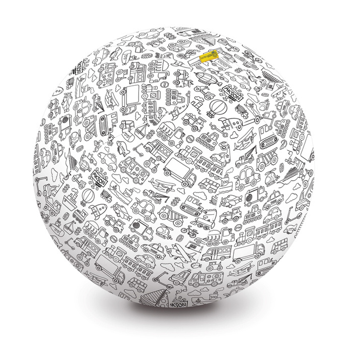Piłka Balonowa do kolorowania XXL POJAZDY