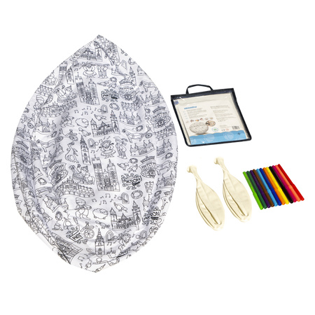 Piłka Balonowa do kolorowania XXL Akson wersja świąteczna MIKOŁAJ