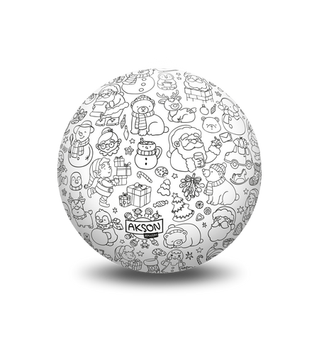 Piłka Balonowa do kolorowania wersja świąteczna MIKOŁAJ 30 cm