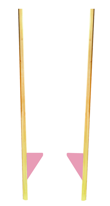 Szczudła drewniane cyrkowe małe pastelowe RÓŻOWE 140 cm dla dzieci