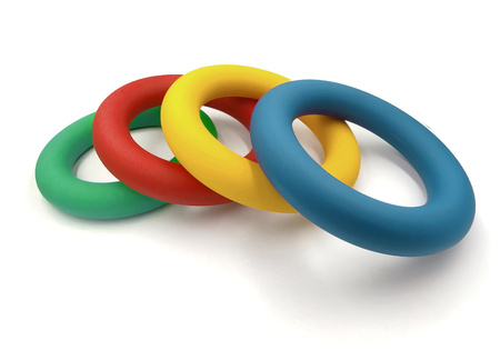 Ringo gumowe niebieskie