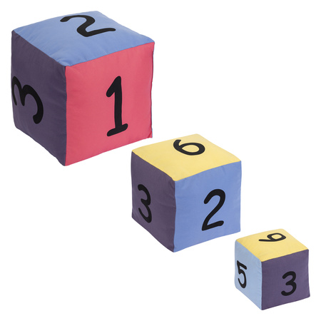 Kostka edukacyjna pastelowa 10 cm Cyfry