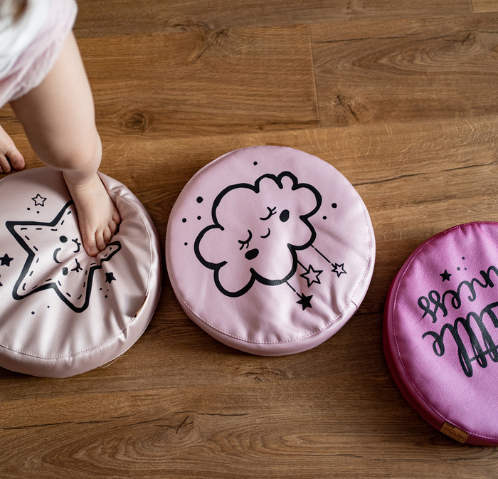 Poduszki ekoskóra LITTLE PRINCESS zestaw 3 szt. 6 cm AKSON