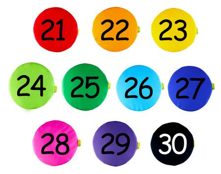 Poduszki EKOSKÓRA zestaw Liczby 21-30 AKSON