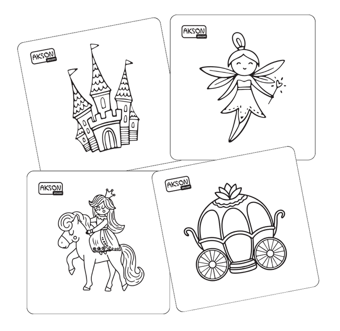 Karty do zabaw WRÓŻKI zestaw 20 szt. do kolorowania