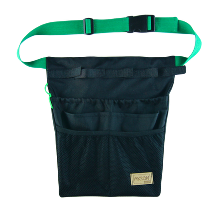 Organizer animatora mały czarny z zielonym paskiem