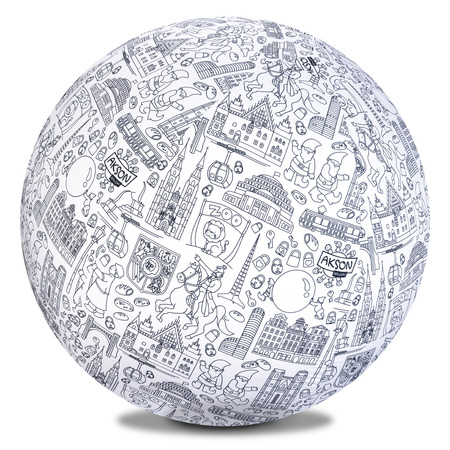 Piłka Balonowa do kolorowania XXL Akson seria miasta: WROCŁAW