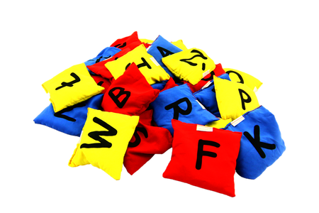 Woreczki gimnastyczne Akson Kolorowy Alfabet ZESTAW LITEREK 3 KOLORY