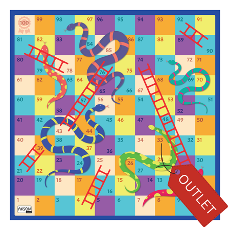 Mata Animacyjna XL Gra planszowa Węże i drabiny AKSON - OUTLET - dziurka w macie